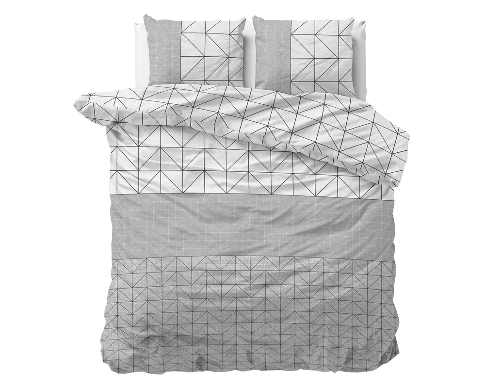 Bettbezug Flanel Gino Grau 200 x 220 cm