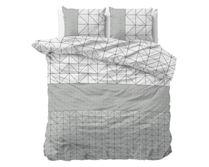 Bettbezug Flanel Gino Grau 200 x 220 cm
