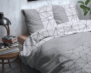 Bettbezug Flanel Gino Grau 200 x 220 cm