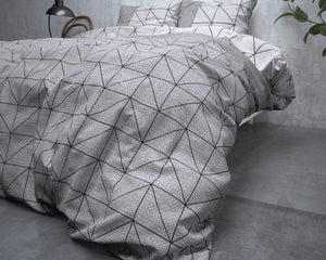 Bettbezug Flanel Gino Grau 200 x 220 cm