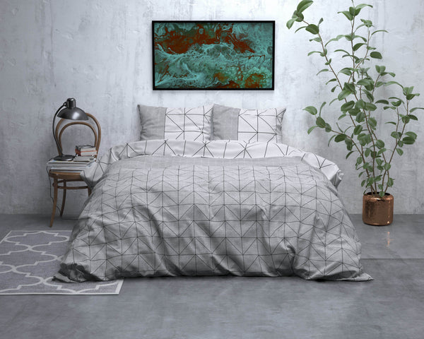 Bettbezug Flanel Gino Grau 200 x 220 cm