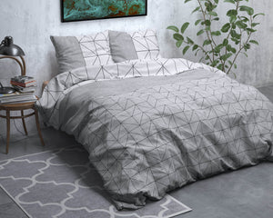 Bettbezug Flanel Gino Grau 240 x 220 cm