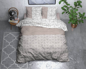Bettbezug Flanel Gino Taupe 140 x 220 cm