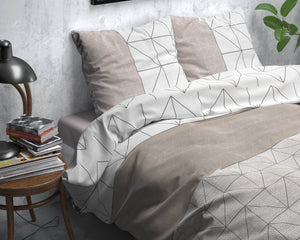 Bettbezug Flanel Gino Taupe 140 x 220 cm
