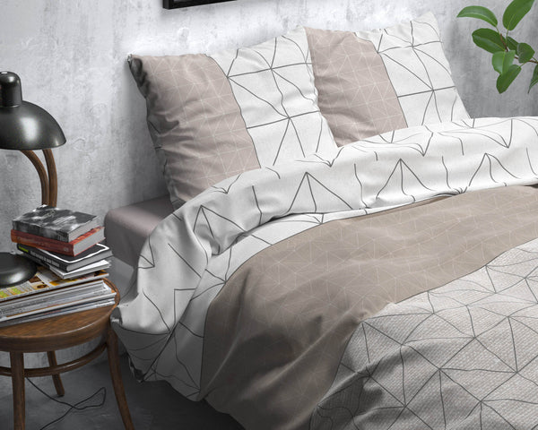 Bettbezug Flanel Gino Taupe 200 x 220 cm
