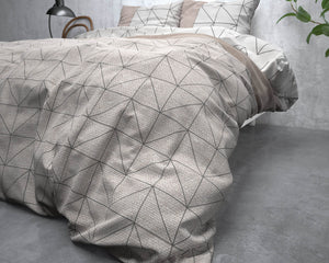 Bettbezug Flanel Gino Taupe 240 x 220 cm