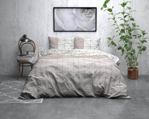 Bettbezug Flanel Gino Taupe 140 x 220 cm