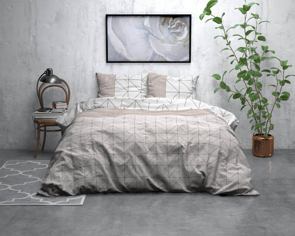 Bettbezug Flanel Gino Taupe 240 x 220 cm