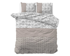 Bettbezug Flanel Gino Taupe 200 x 220 cm