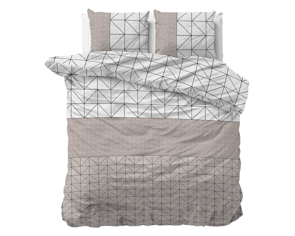 Bettbezug Flanel Gino Taupe 200 x 220 cm