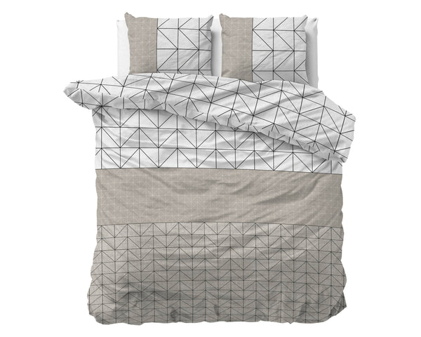 Bettbezug Flanel Gino Taupe 240 x 220 cm