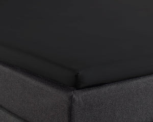 Split Topper Baumwolle Spannbettlaken Schwarz 200 x 220 cm