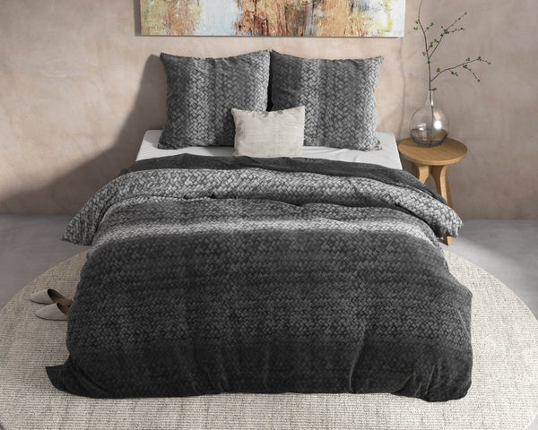 Bettbezug DH Flanel Gradient Knits Anthrazit 200 x 220 cm
