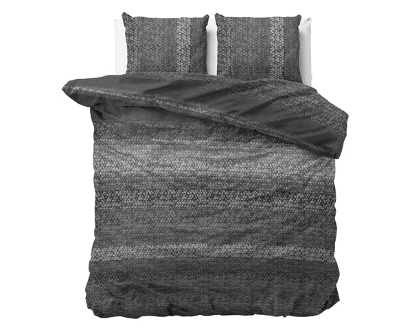 Bettbezug DH Flanel Gradient Knits Anthrazit 200 x 220 cm