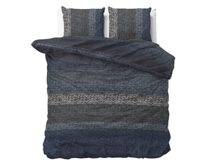 Bettbezug Flanel Gradient Knits Blue 200 x 220 cm