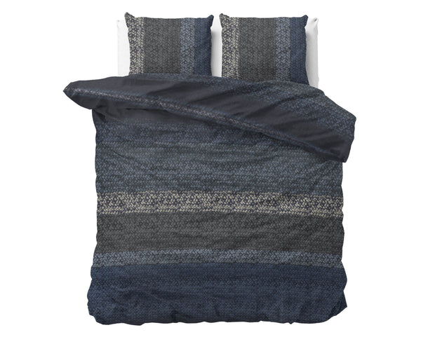 Bettbezug Flanel Gradient Knits Blue 200 x 220 cm