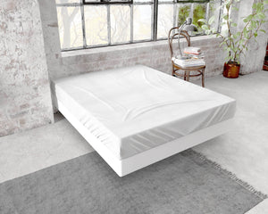 Flanel Premium Spannbettlaken Weiss 180 x 200/210 cm