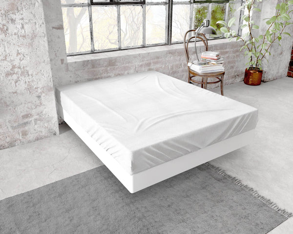 Flanel Premium Spannbettlaken Weiss 180 x 200/210 cm