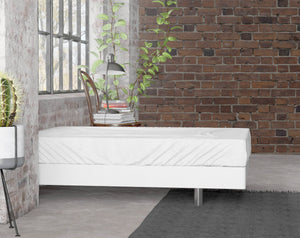 Flanel Premium Spannbettlaken Weiss 180 x 200/210 cm