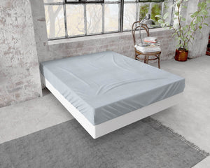 Flanel Premium Spannbettlaken Grau 180 x 200/210 cm