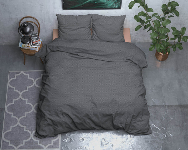 Bettbezug Flanel Jason Anthrazit 200 x 220 cm