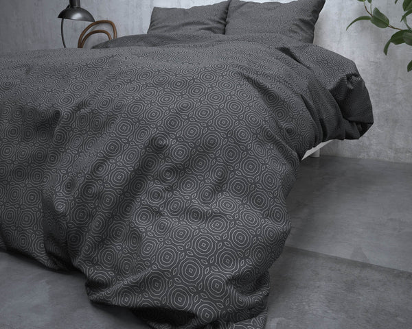 Bettbezug Flanel Jason Anthrazit 140 x 220 cm