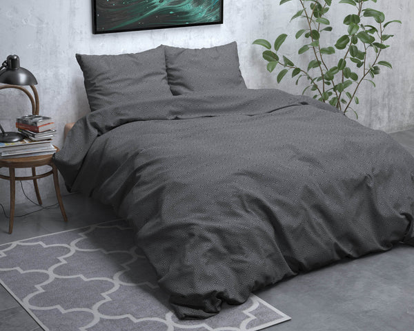 Bettbezug Flanel Jason Anthrazit 200 x 220 cm