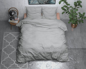 Bettbezug Flanel Jason Grau 240 x 220 cm