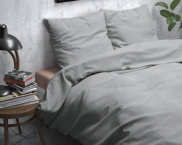 Bettbezug Flanel Jason Grau 240 x 220 cm