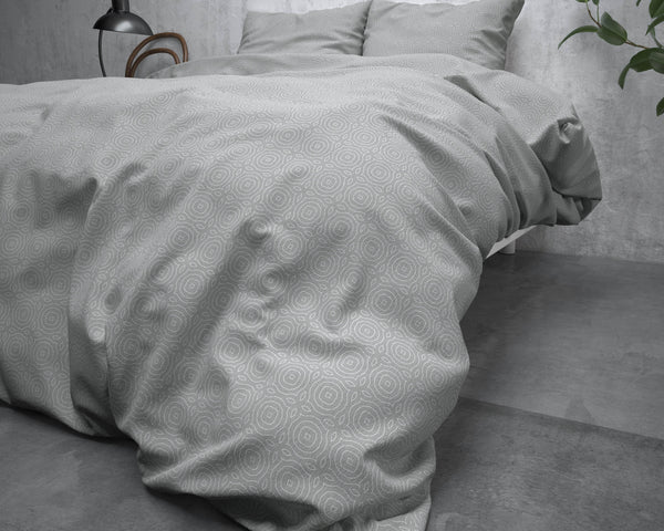 Bettbezug Flanel Jason Grau 240 x 220 cm