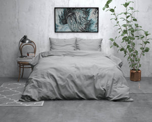 Bettbezug Flanel Jason Grau 240 x 220 cm