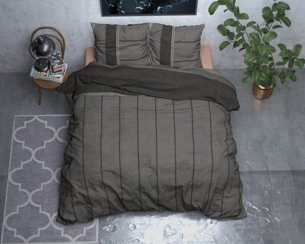 Bettbezug Flanel Kees Taupe 140 x 220 cm
