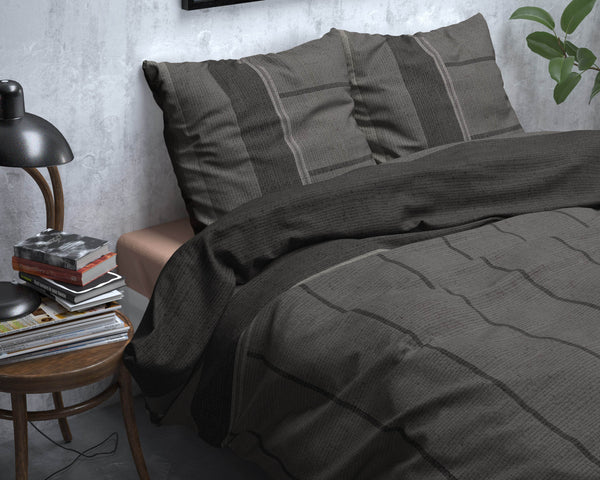 Bettbezug Flanel Kees Taupe 140 x 220 cm