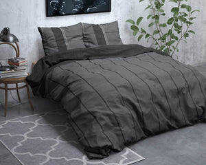 Bettbezug Flanel Kees Anthrazit 140 x 220 cm