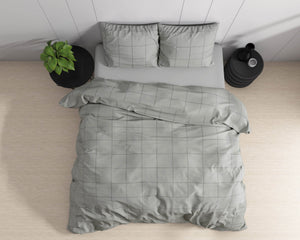 Bettbezug Deep check Grey 240 x 220 cm