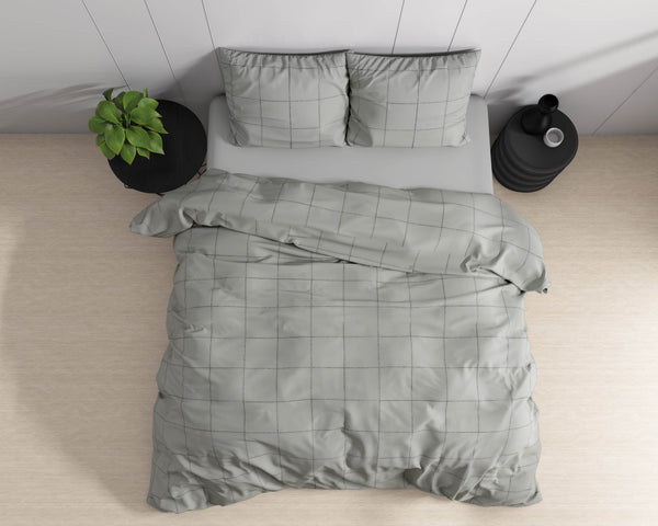 Bettbezug Deep check Grey 240 x 220 cm