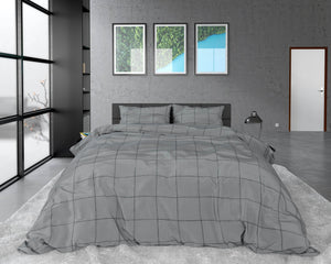 Bettbezug Deep check Grey 240 x 220 cm