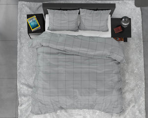 Bettbezug Deep check Grey 240 x 220 cm