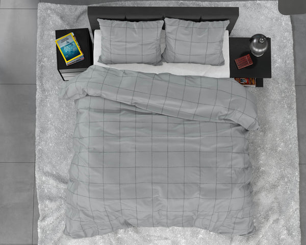 Bettbezug Deep check Grey 240 x 220 cm