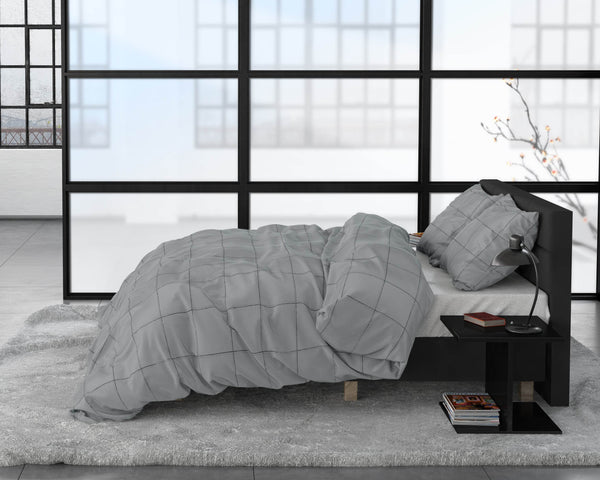 Bettbezug Deep check Grey 240 x 220 cm