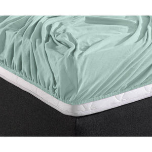 Doppelt Jersey 220 gr. Spannbettlaken Pastel Blau 140 x 200/220 cm
