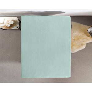Doppelt Jersey 220 gr. Spannbettlaken Pastel Blau 140 x 200/220 cm