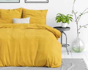 Bettbezug Stone washed Mustard 140 x 220 cm