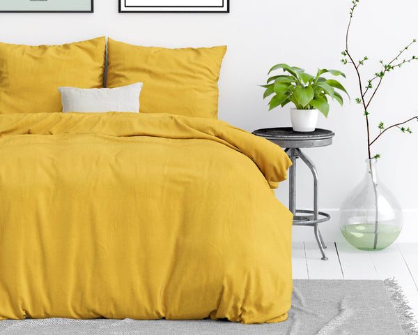 Bettbezug Stone washed Mustard 140 x 220 cm