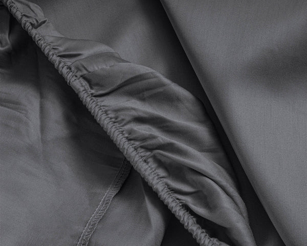 Satin Spannbettlaken Anthrazit 70 x 200 cm
