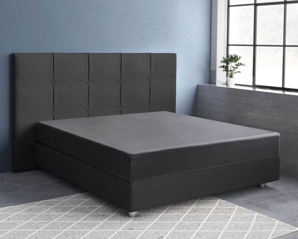 Satin Spannbettlaken Anthrazit 80 x 200 cm