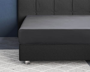 Satin Spannbettlaken Anthrazit 80 x 200 cm