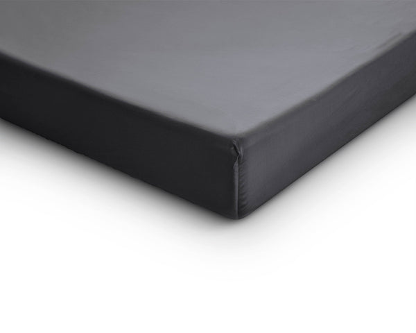Satin Spannbettlaken Anthrazit 120 x 200 cm