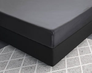 Satin Spannbettlaken Anthrazit 180 x 210 cm