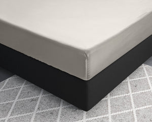 Satin Spannbettlaken Creme 120 x 200 cm